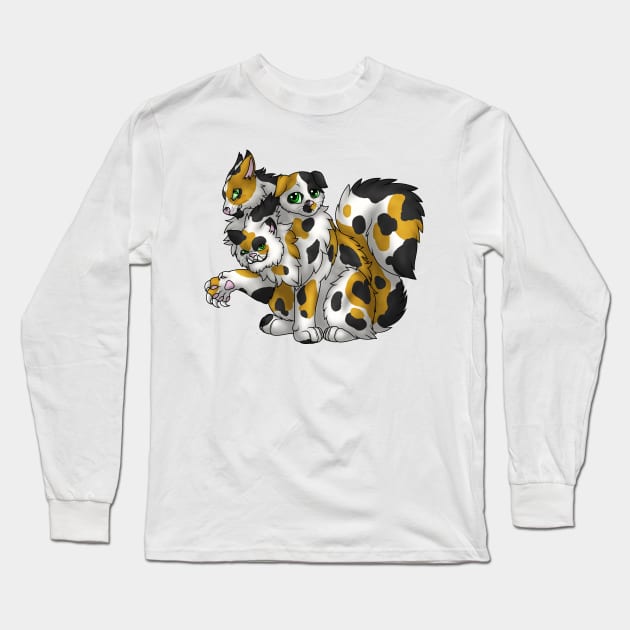 CerPURRus: Calico Long Sleeve T-Shirt by spyroid101